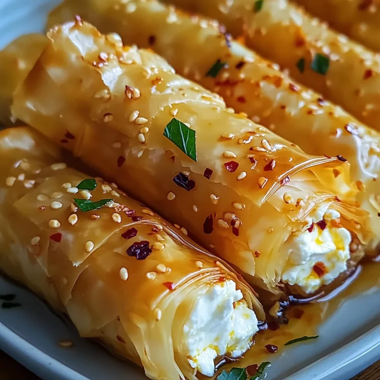 Feta Rolls with Chili Honey