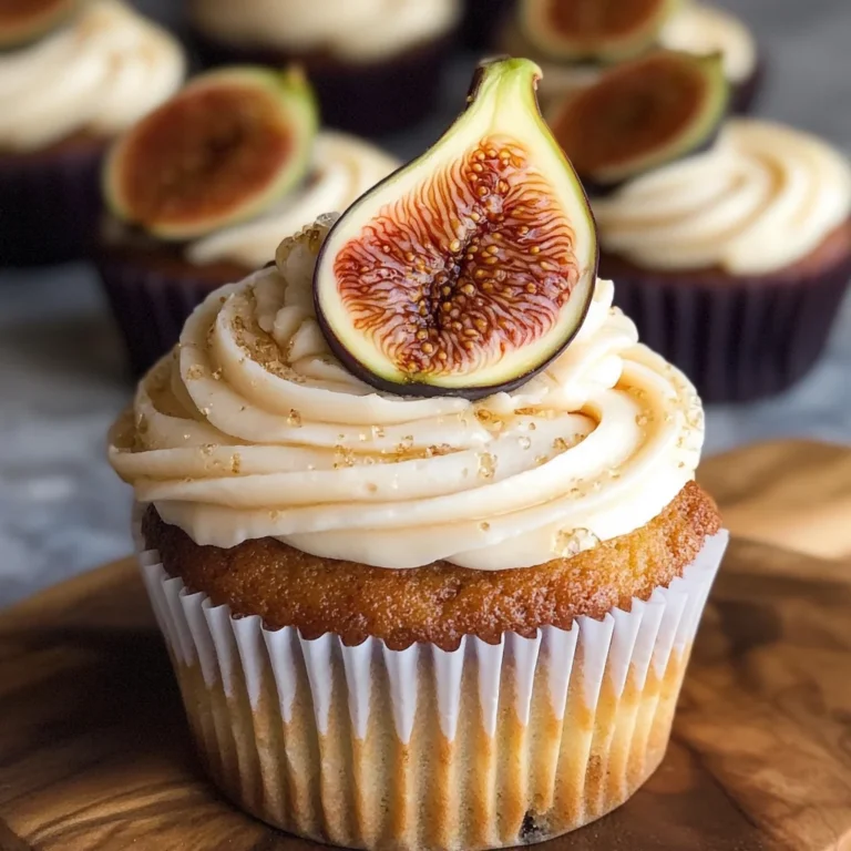 Fig Cupcakes with Honey Cream Cheese Frosting