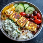 Greek Halloumi Bowls with Tzatziki