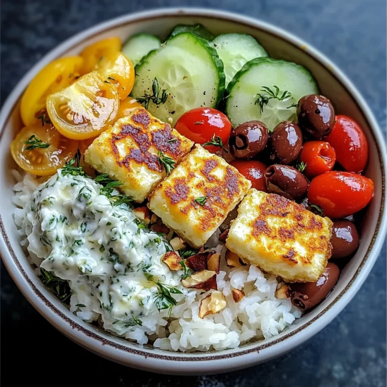 Greek Halloumi Bowls with Tzatziki