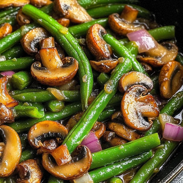 Green Beans with Mushrooms