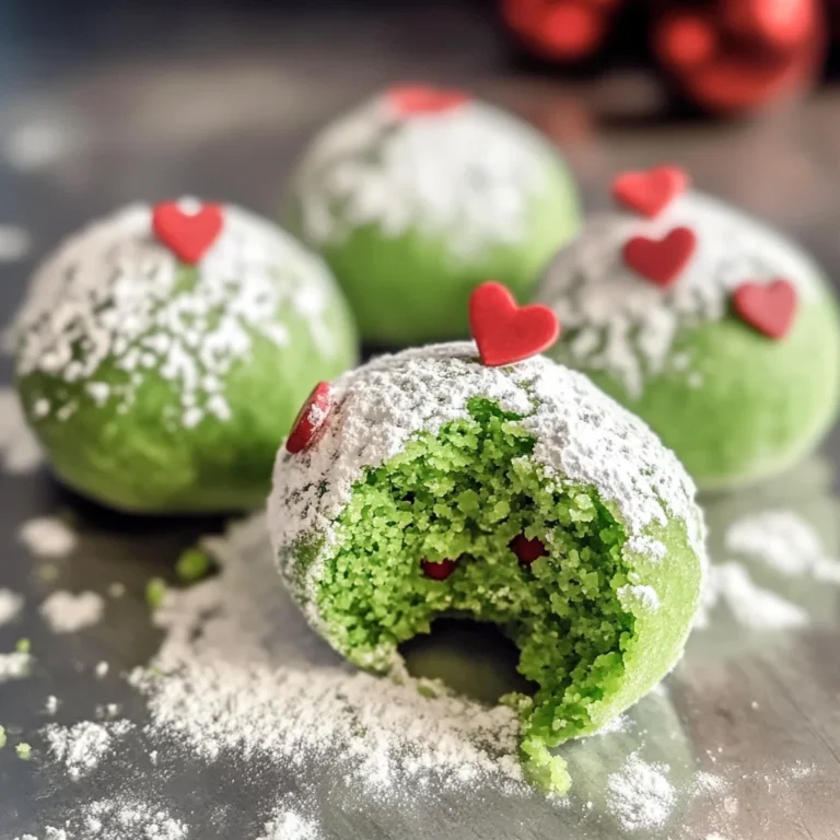 Grinch Cookies - Christmas Snowball Cookies