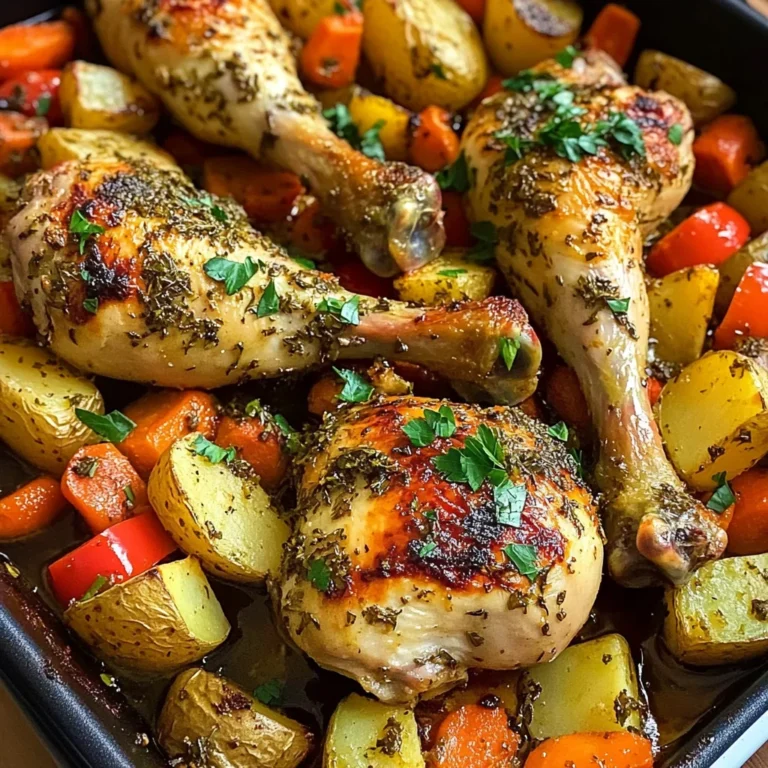 Herb Roasted Chicken Drumsticks with Veggies