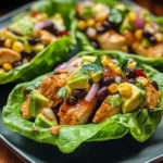 Honey Lime Chicken & Avocado Lettuce Cups