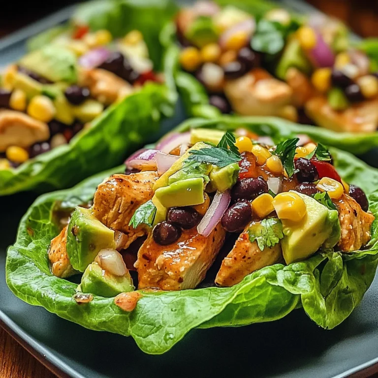 Honey Lime Chicken & Avocado Lettuce Cups