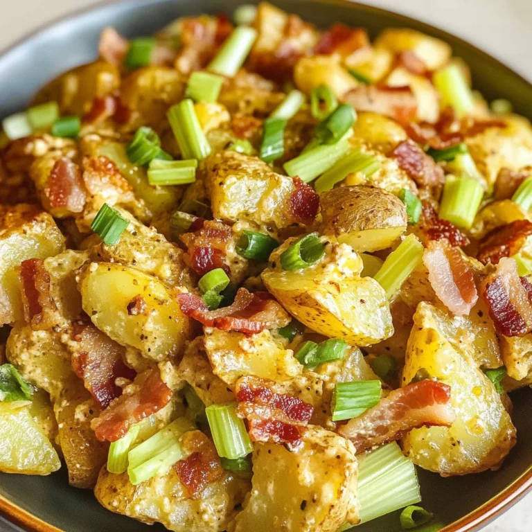 Honey Mustard Crispy Smashed Potato Salad
