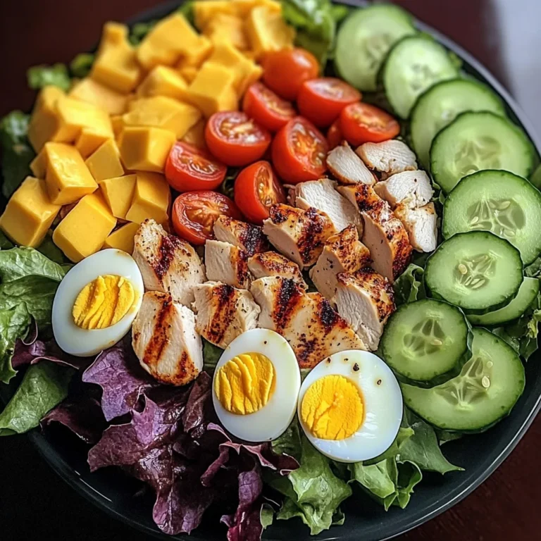 Protein Power Salad with Chicken, Eggs & Cheese