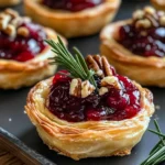 Savory Cranberry and Brie Tartlets