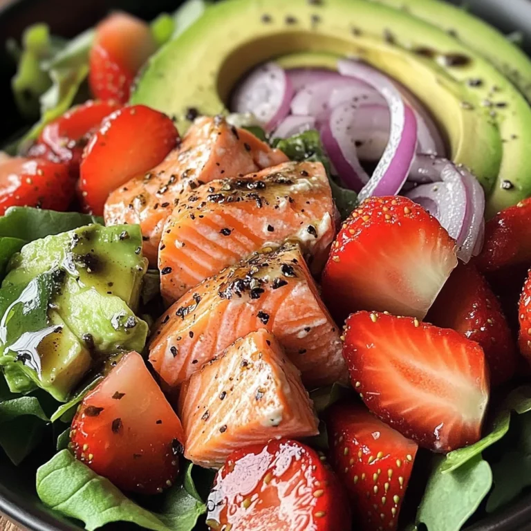 Strawberry Avocado Salmon Salad