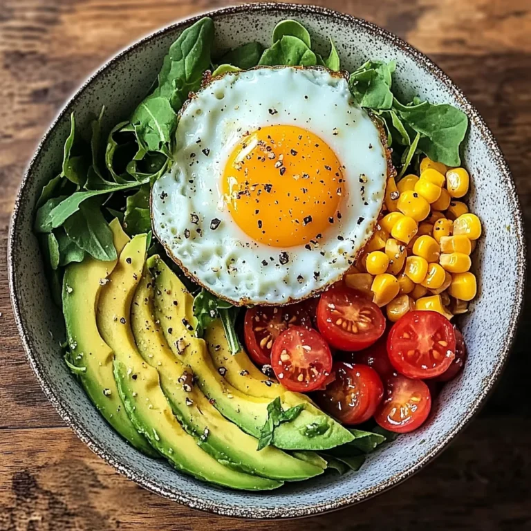 Sunny Avocado Breakfast Bowl with Corn & Cherry Tomatoes
