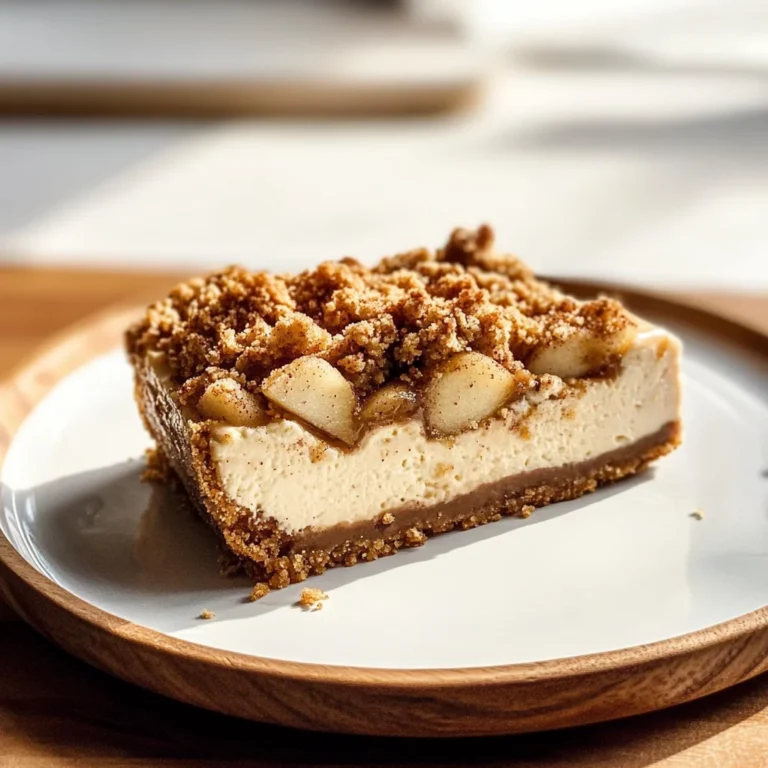 VEGAN APPLE CRUMBLE CHEESECAKE