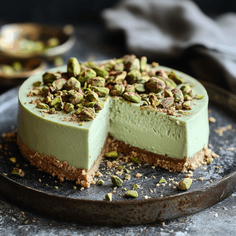 No Bake Pistachio Cheesecake