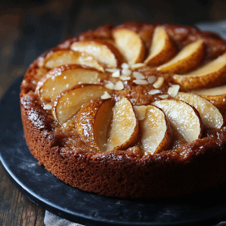 Sticky Pear and Ginger Cake