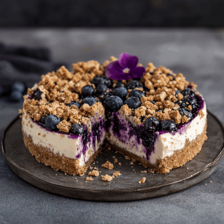 Blueberry Crumble Cheesecake