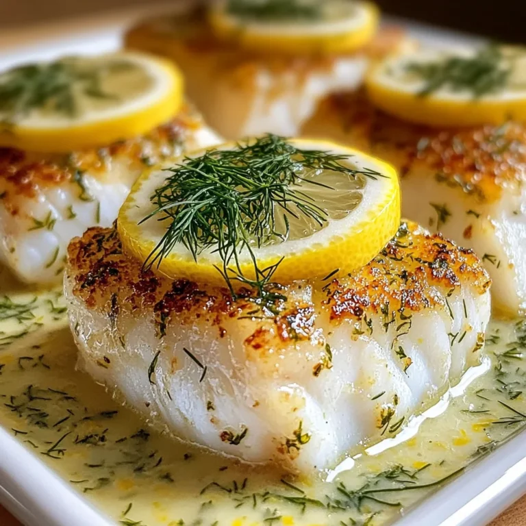 Baked Cod with Lemon-Dill Sauce