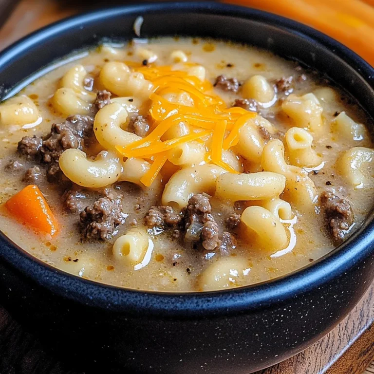 Cheeseburger Macaroni Soup: Creamy Comfort in Every Bowl