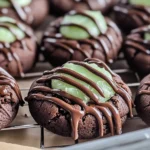 Chocolate Mint Thumbprint Cookies