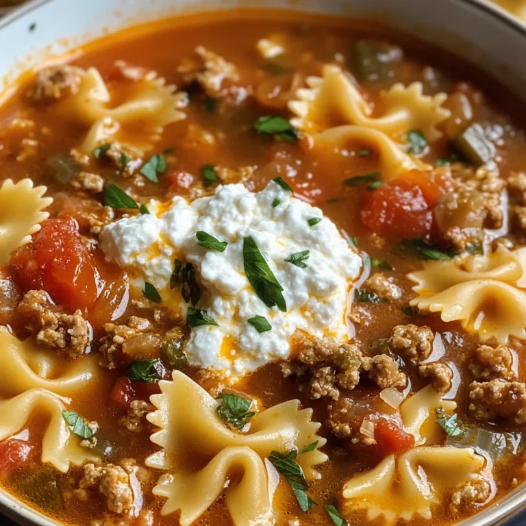 Cozy Lasagna Soup with Bow Tie Pasta for the Soul