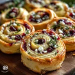 Cranberry Cream Cheese Pinwheels with Feta & Herbs
