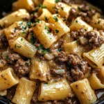 Creamy Garlic Beef Pasta