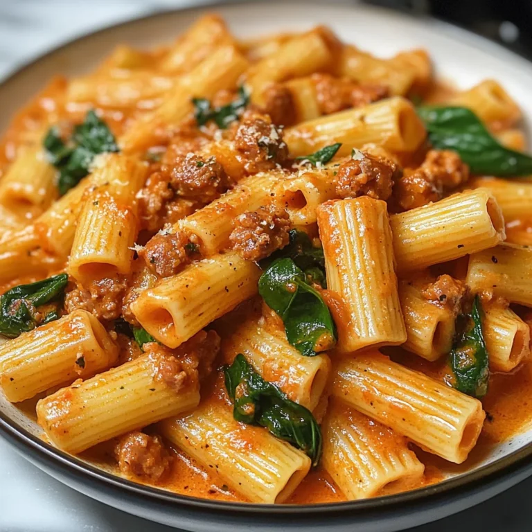 Creamy Sausage Rigatoni