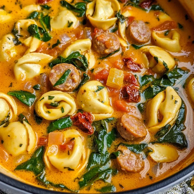 Creamy Tuscan Tortellini Soup