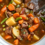 Crockpot Vegetable Beef Soup (full of flavor!)