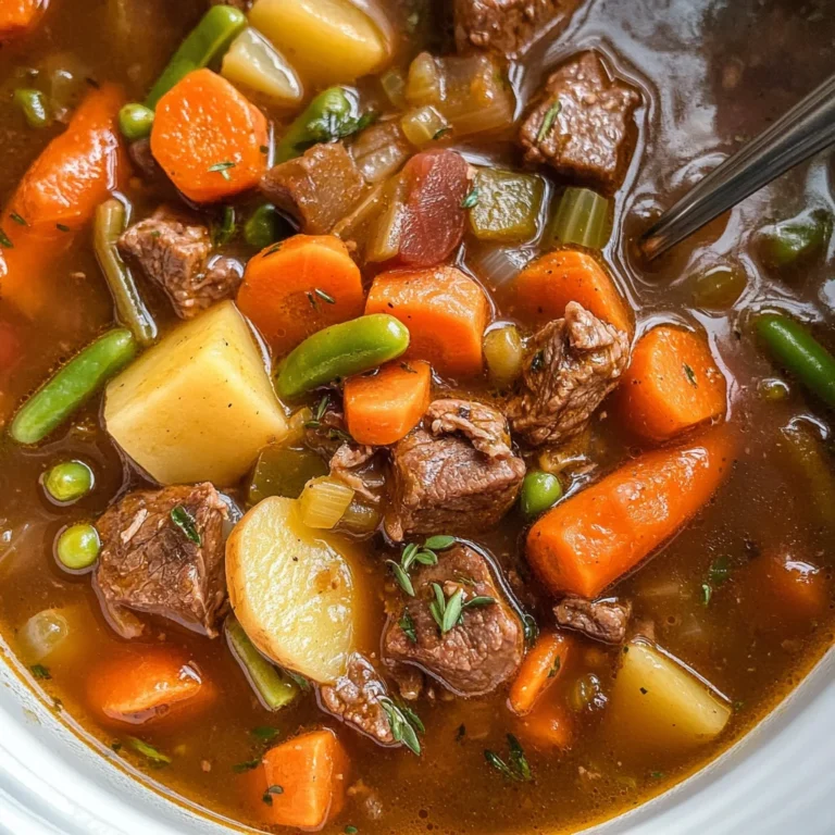 Crockpot Vegetable Beef Soup (full of flavor!)