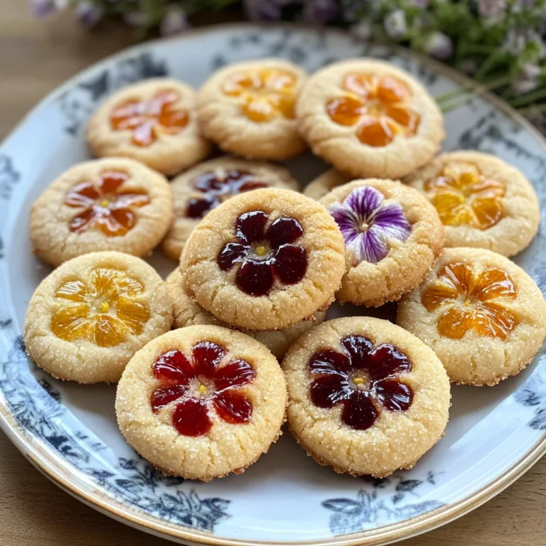 Flower Jam Thumbprint Cookies Recipe