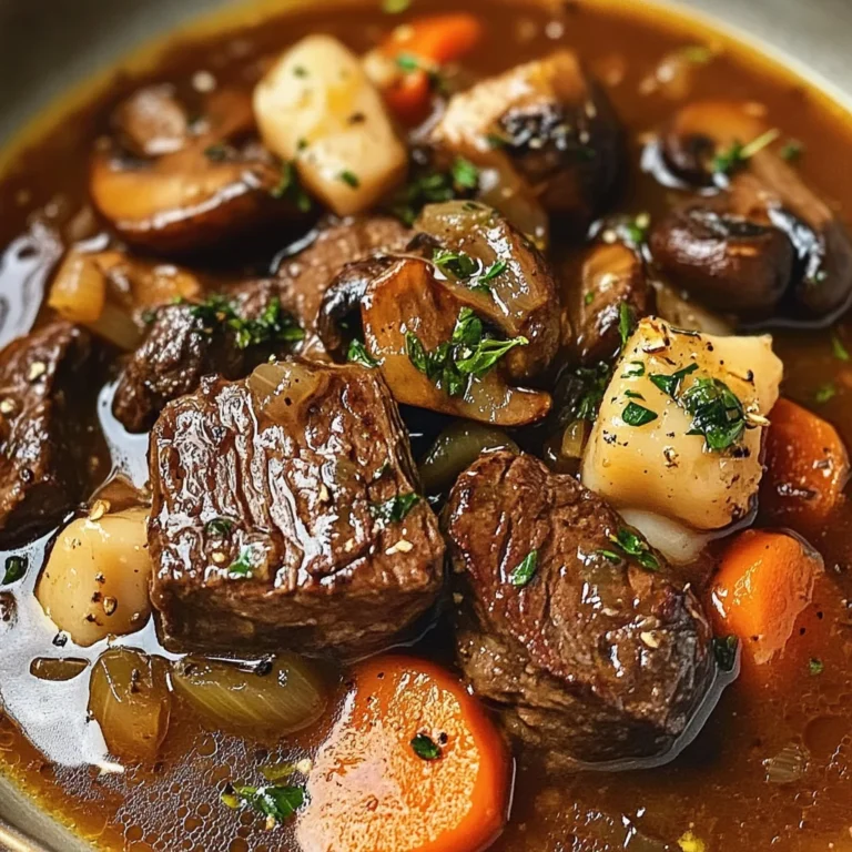 French Beef Stew with Mushrooms