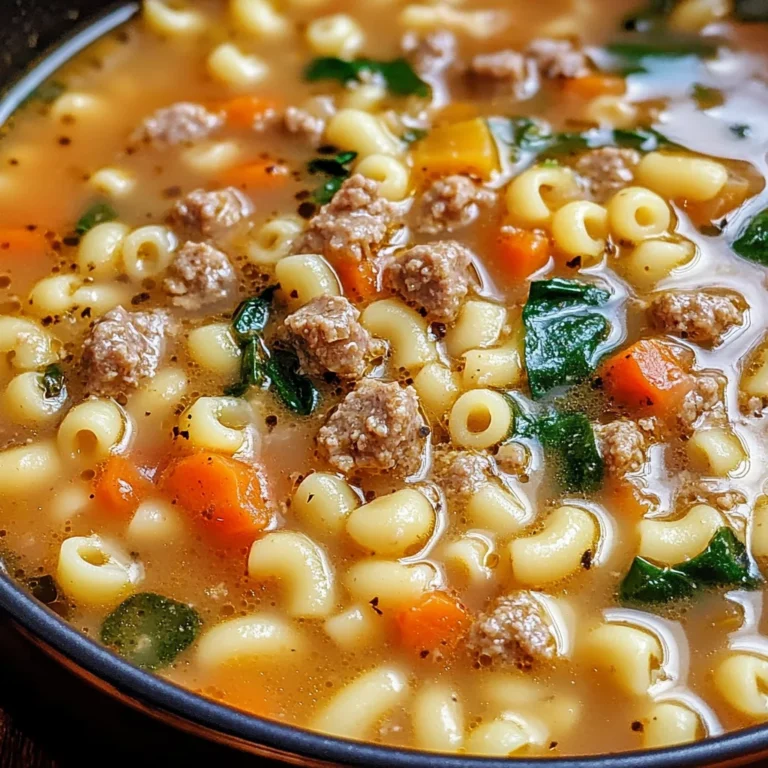 Hearty and Creamy Italian Sausage Ditalini Soup