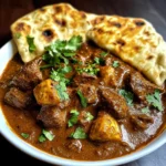 Indian-Style Beef Curry with Homemade Garlic Naan