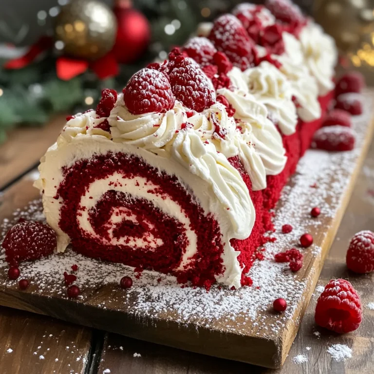 Red Velvet Yule Log