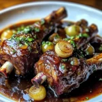 Red Wine Lamb Shanks with Garlic & Onions