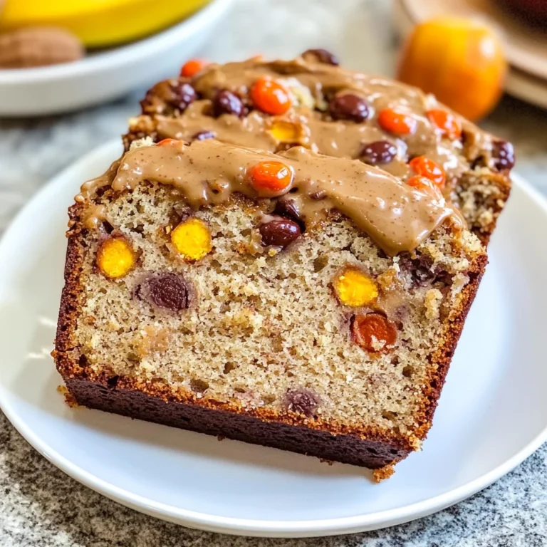 Reese's Pieces Peanut Butter Banana Bread