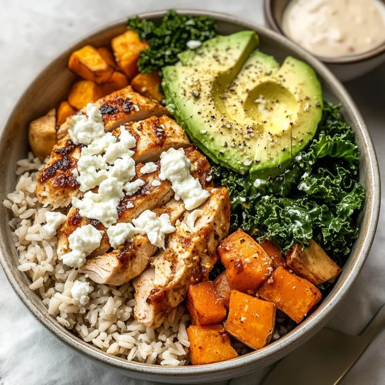 Roasted Chicken, Sweet Potato, and Kale Bowls