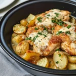 Slow Cooker Parmesan Garlic Chicken and Potatoes