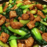 Stir-Fried Pork with Bok Choy in Garlic-Ginger Sauce