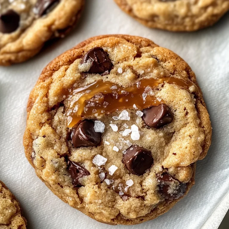The Best Chewy Salted Caramel Chocolate Chip Cookies