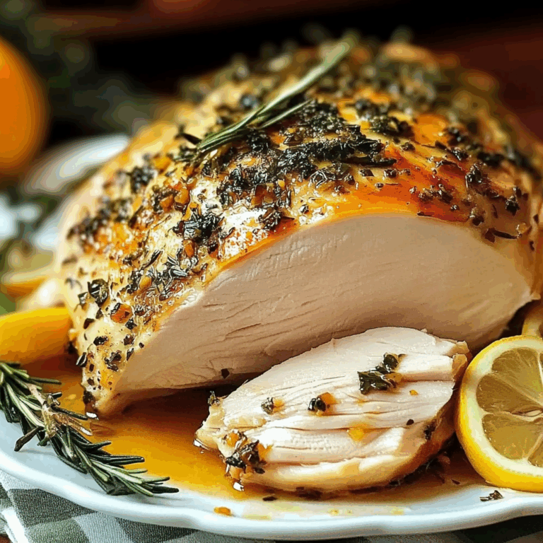 Lemon Garlic Roasted Turkey Breast