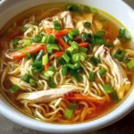 Aromatic Ginger Garlic Chicken Noodle Soup - Alrightwithme