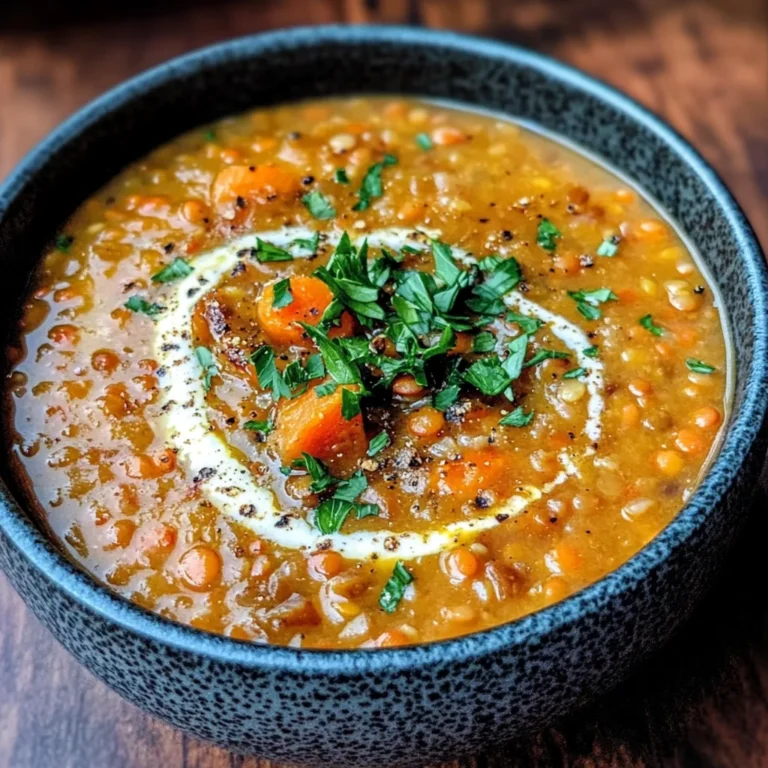 Carmelized Onion Red Lentil Soup