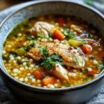 Chicken and Pearl Couscous Soup
