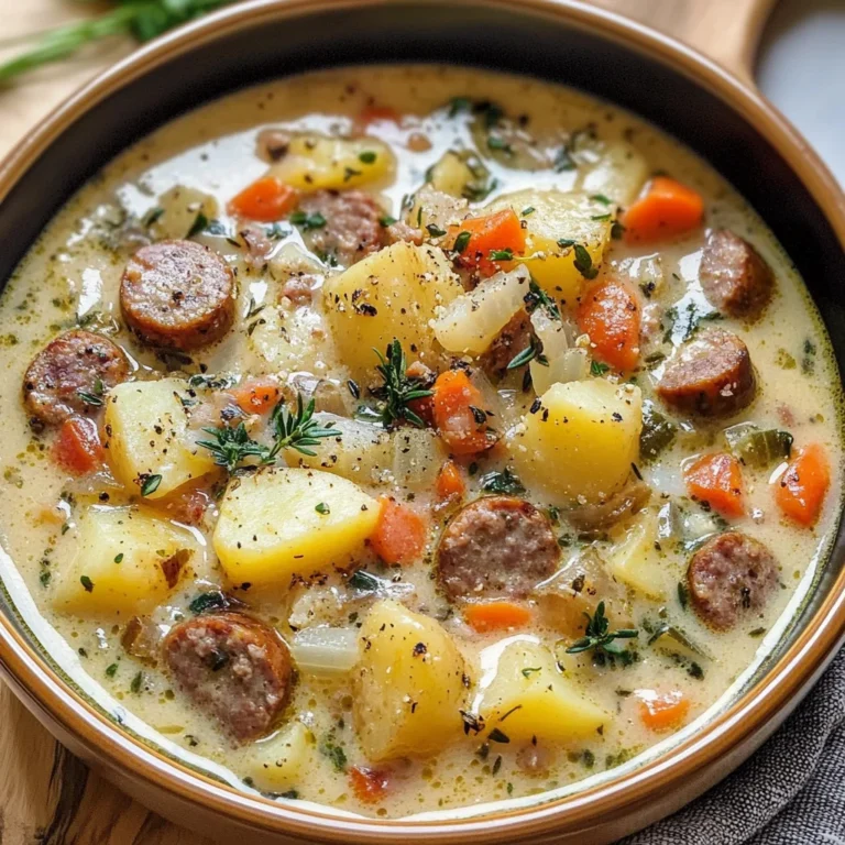 Comforting Potato and Sausage Chowder - Alrightwithme