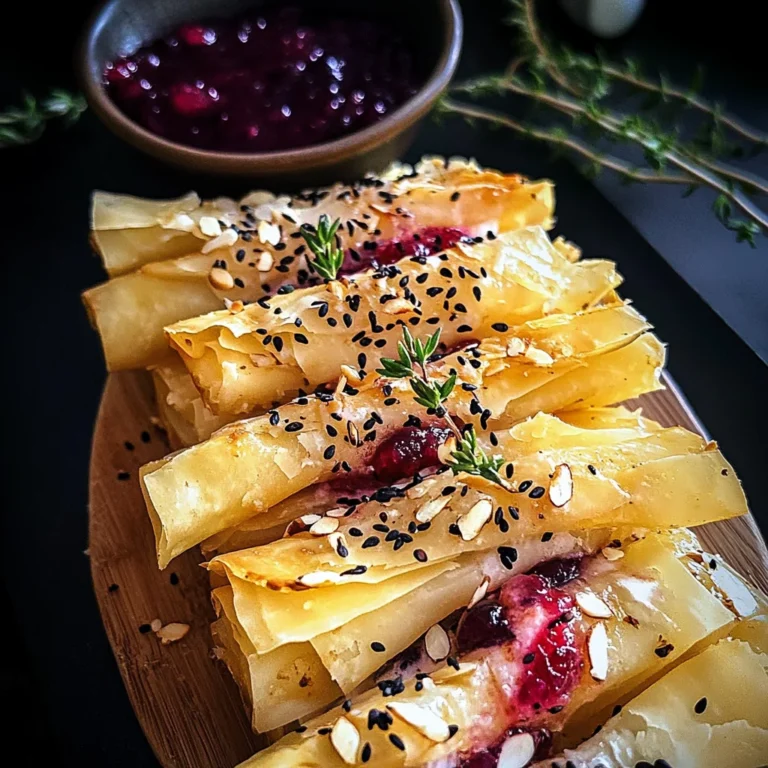 Cranberry and Brie Filo Crackers | Video