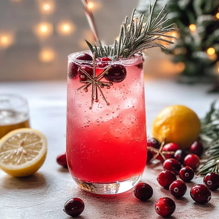 Festive Christmas Cranberry Spritzer