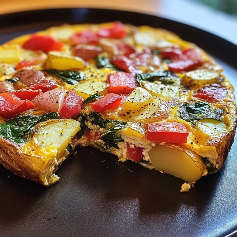 Frittata with Potatoes, Red Peppers, and Spinach Recipe