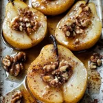 Gebackene Birnen mit Honig und Walnüssen