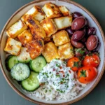 Greek Bowls (with Golden Halloumi - Vegetarian)