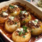 Greek Stuffed Onions: Salantourmasi